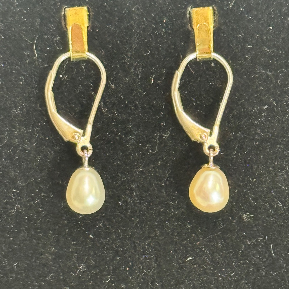 New Authentic Pearl 925 Dangle Earrings